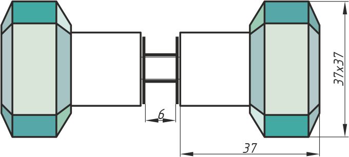 A-SGK-02 кноб стеклянный CP?>
