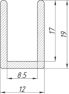 A-M-15 профиль стекло-стена 3000мм 8мм (AL) CP?>