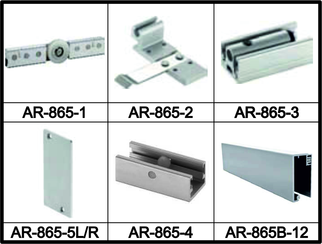 AR-865 комплект раздвижной системы (крепеж на стену) L=4500мм?>