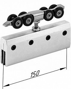 A-SL-200B-H каретка (2ролика, 2стопора, 1направл)