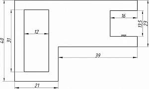 A-B-ST-4213 крепеж штанги к стеклу горизонт (Нерж) Ti